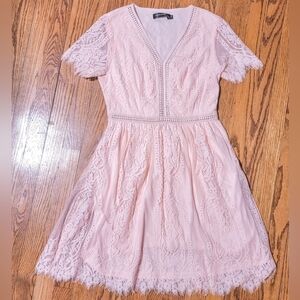 M Nylon Lace Boho Cottage Fairy Sundress Delicate Feminine Spring Summer Easter